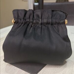 Elegant Vintage Ande Black Satin Clutch